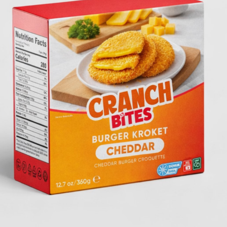 Cheddarlı Burger Kroket ürün ambalajı