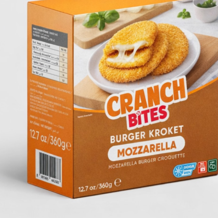 Mozzarella Burger Kroket ürün ambalajı