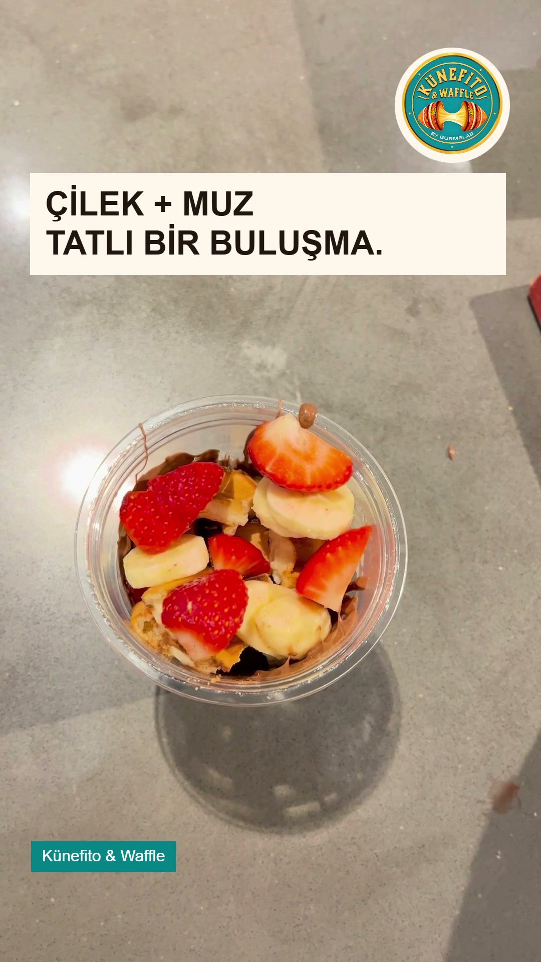 Meyvelerin waffle sunumuna yolculuğu